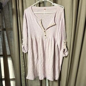 Free people  Lavender Button-Up Top/tunic Sz XS
